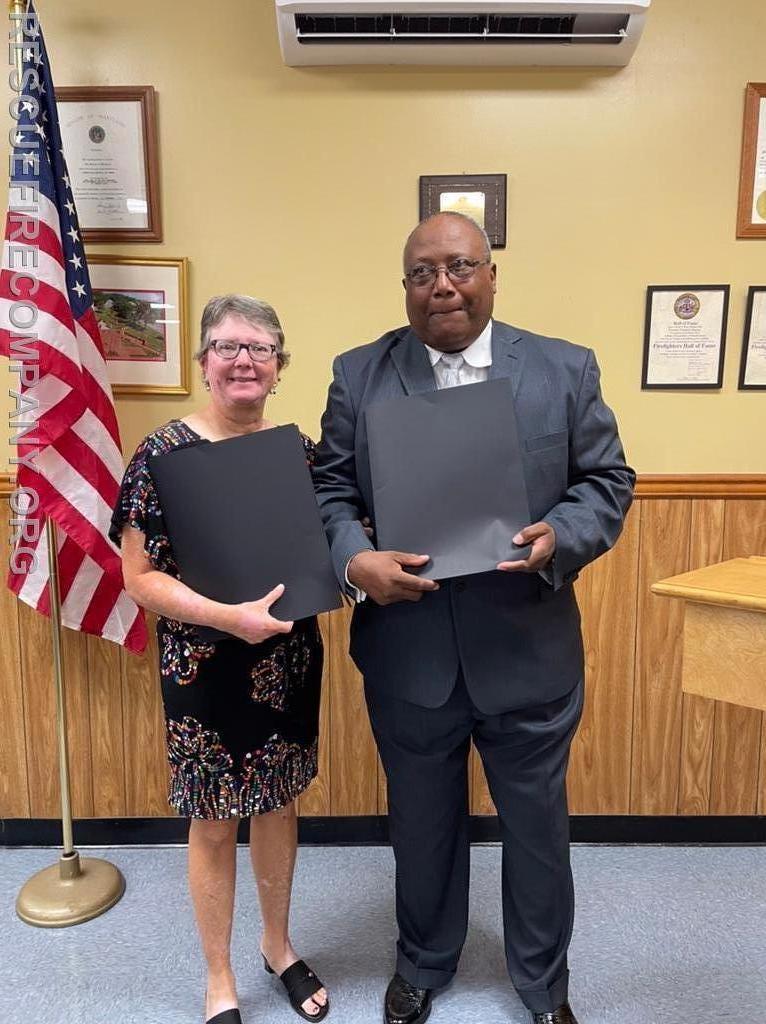 Dawn Cook & Jerome Stanley 2021 Dorchester County Fireman's Association Hall of Fame Inductees 